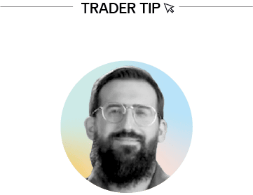 Trader Tip followed by a profile picture of Brecht Debels